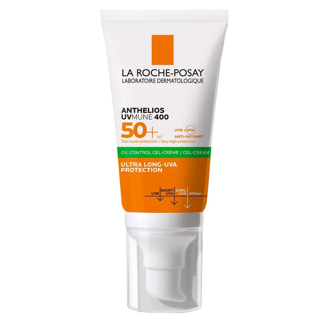 ژلکرم ضدآفتاب کنترل چربی آنتلیوس یوویمون ۴۰۰ لاروشپوزای SPF۵۰+ ۵۰ میل